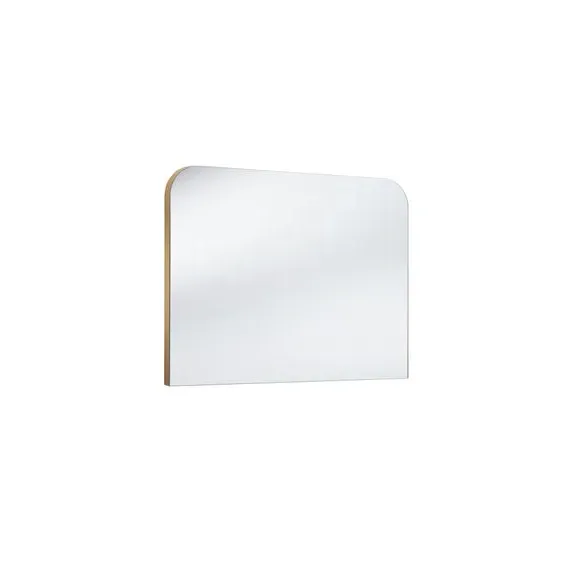 Curved Overmantel Wall Mirror - Gold