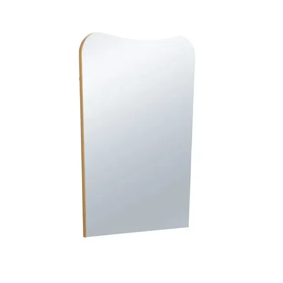 Curved Wall Mirror with Hooks - Gold