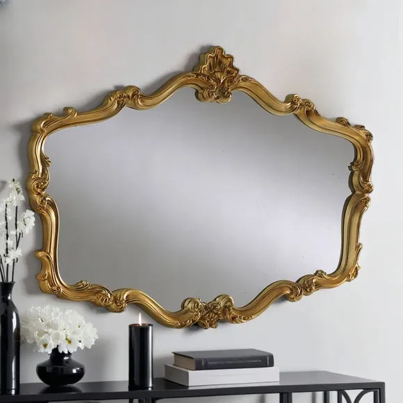 Decorative Wall Mirror Regency Style - Gold image