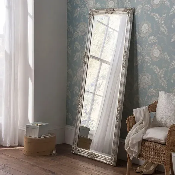 Full Length Leaner Mirror - Silver, Wood
