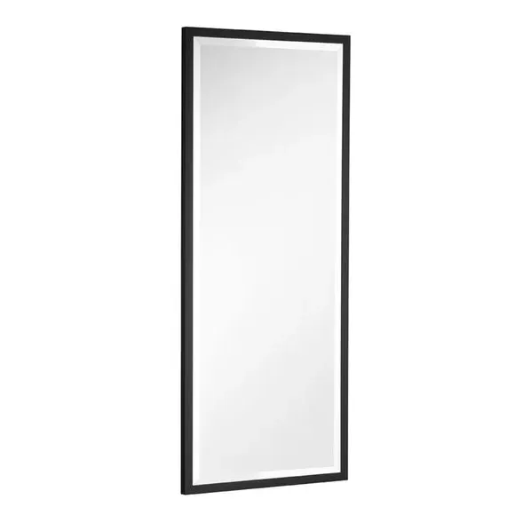 Full Length Wall Mirror Bevelled - Black Frame image