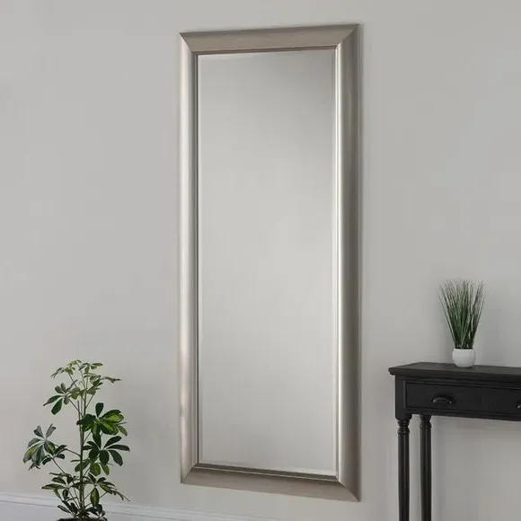 Full Length Wall Mirror - Silver, Bevelled Glass image