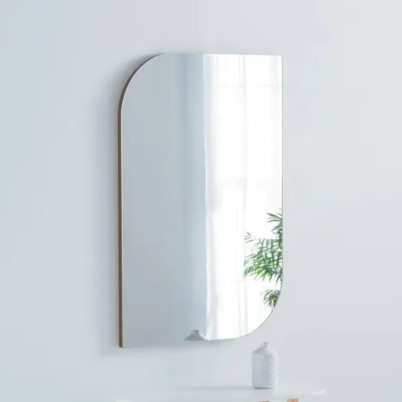 Irregular Wall Mirror with Hooks - Gold
