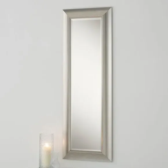 Narrow Full Length Wall Mirror - Silver, Glass image