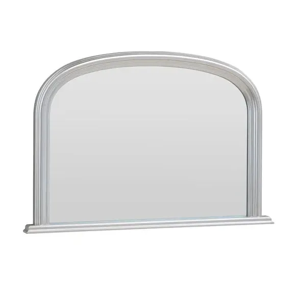 Overmantle Wall Mirror - Silver, Wood