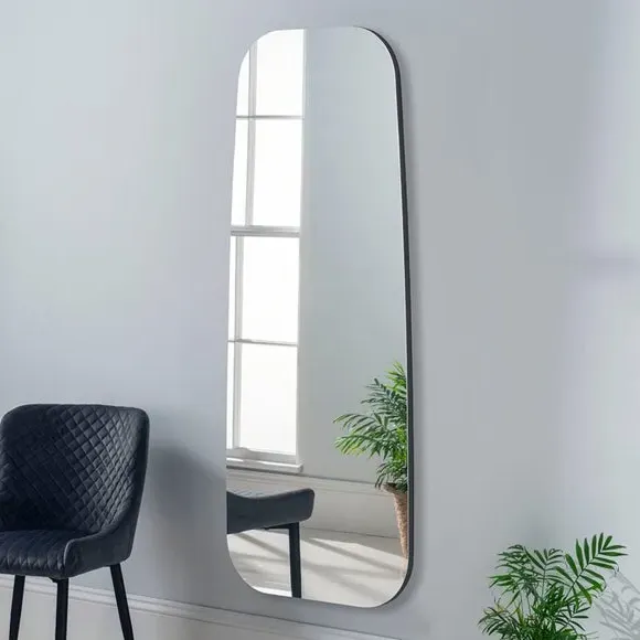 Pebble Full Length Wall Mirror - Black image