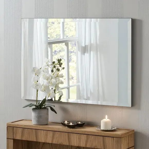 Rectangle Overmantel Wall Mirror - Clear, Glass image
