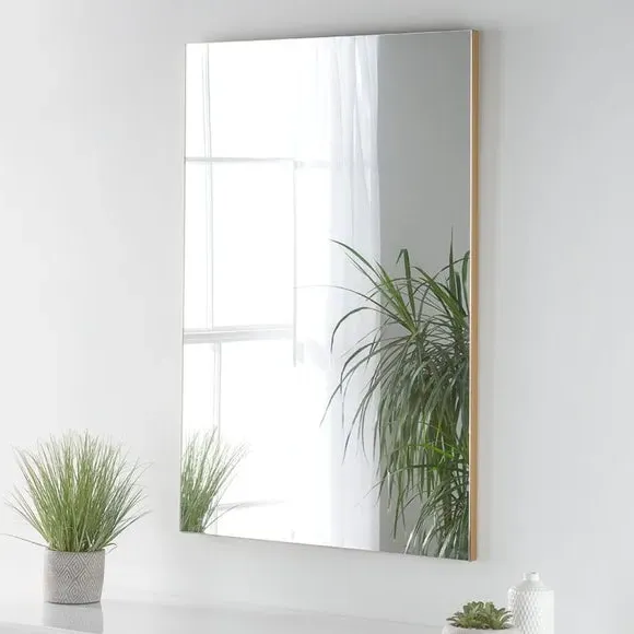 Rectangle Wall Mirror - Gold, Wood Frame
