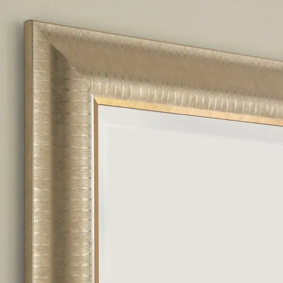 Rectangle Wall Mirror Textured - Gold, Glass