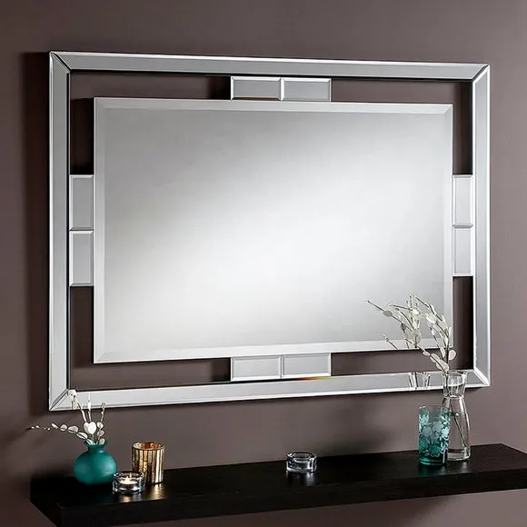 Rectangle Wall Mirror with Bevelled Edges - Clear image