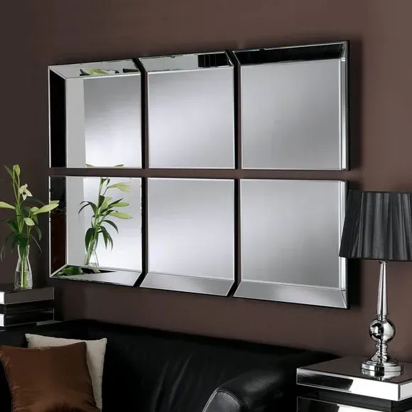 Rectangle Wall Mirror with Bevelled Frame - Clear image