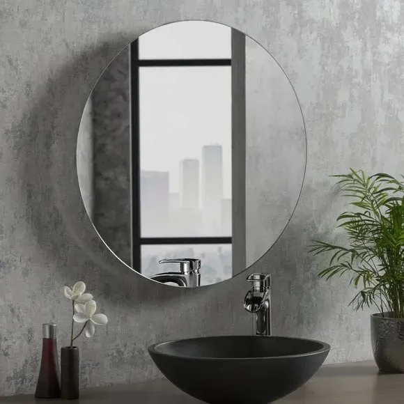 Round Wall Mirror with De-Fog - Clear image