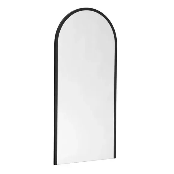 Tall Arched Wall Mirror - Black, Wood image