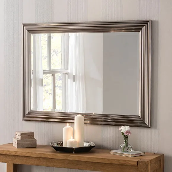 Traditional Framed Wall Mirror - Chrome