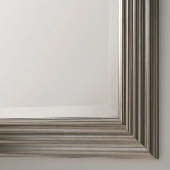 Traditional Framed Wall Mirror - Silver