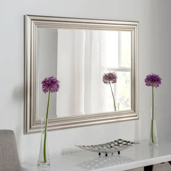 Traditional Framed Wall Mirror - Silver