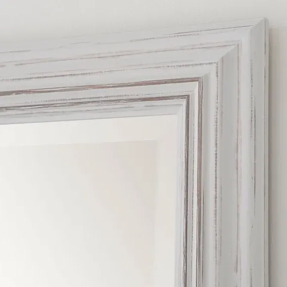Traditional Framed Wall Mirror - White
