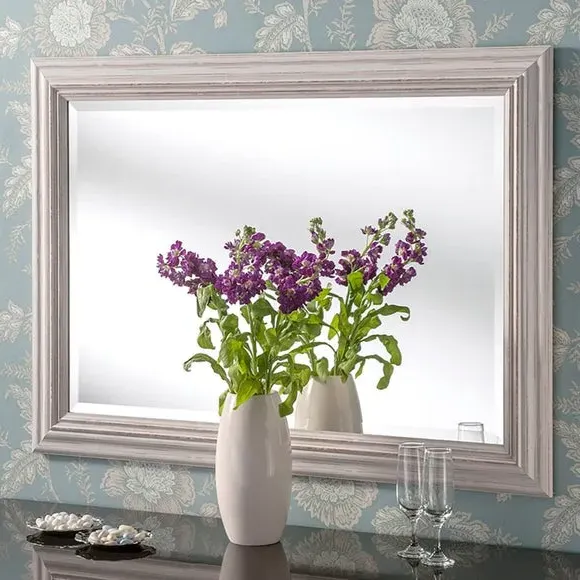 Traditional Framed Wall Mirror - White