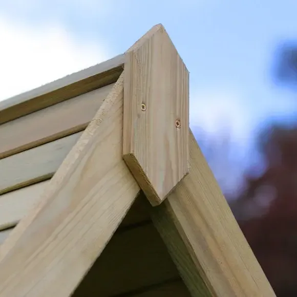 2-Seater Garden Arbour with Storage - Natural Wood