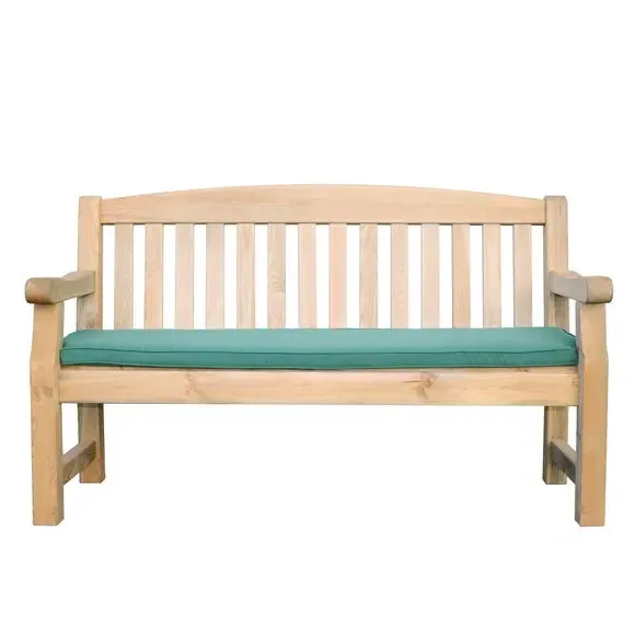 3-Seater Bench Pad with Zip Cover - Green