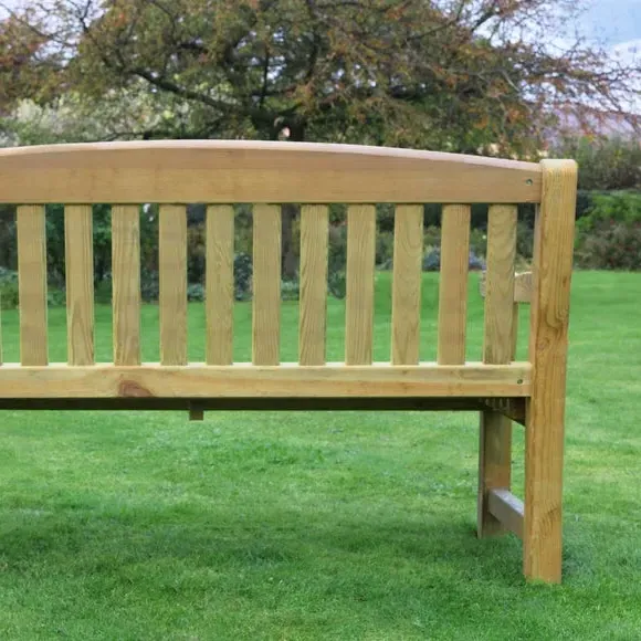 3-Seater Garden Bench - Natural, Softwood