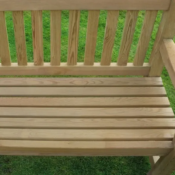 3-Seater Garden Bench - Natural, Softwood