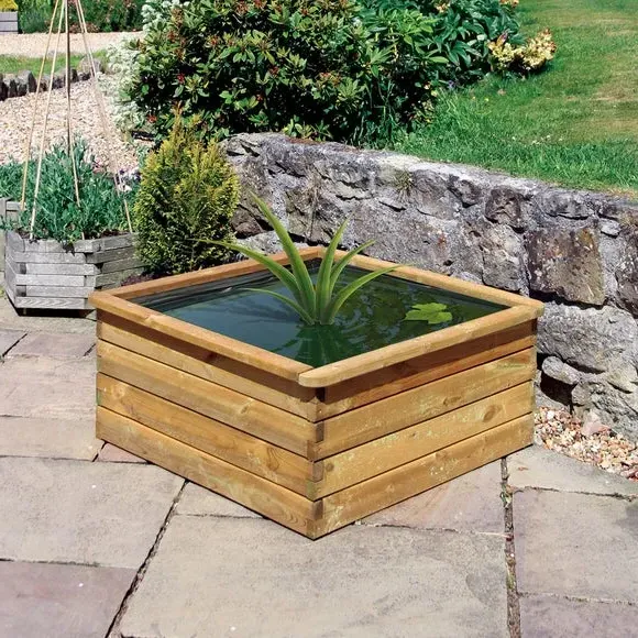 Medium Aquatic Planter - Natural, Wood