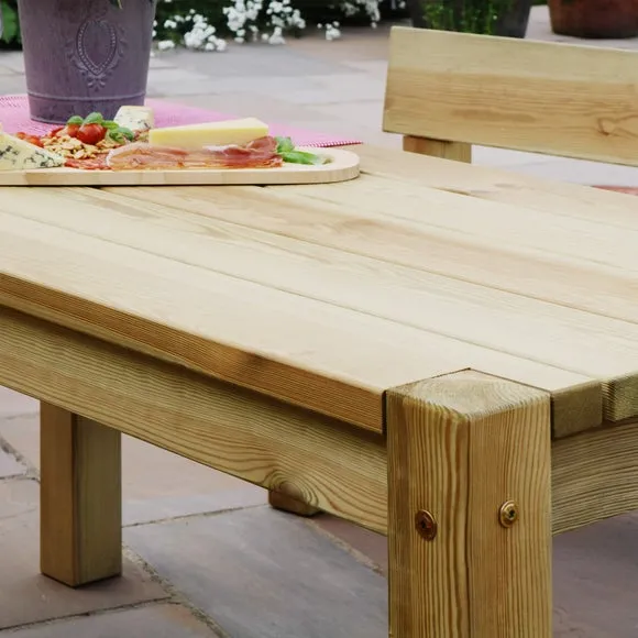 6-Seater Outdoor Dining Set - Natural, Softwood