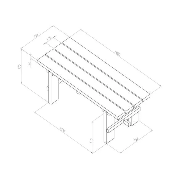 Dining Table - Natural, Wood