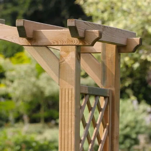 Garden Arch with Trellis - Natural, Softwood