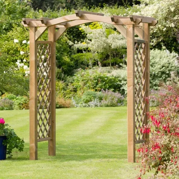 Garden Arch with Trellis - Natural, Softwood image