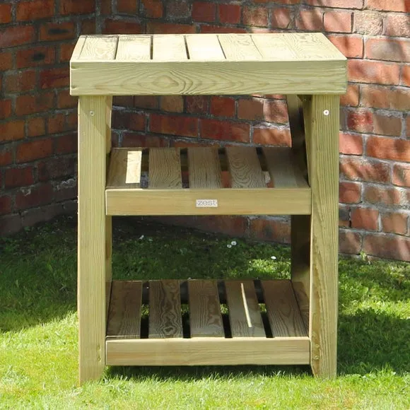 Pizza Oven Table with Storage - Natural, Wood