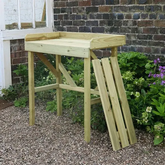 Potting Bench with Storage - Natural, Softwood