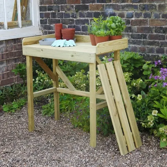 Potting Bench with Storage - Natural, Softwood
