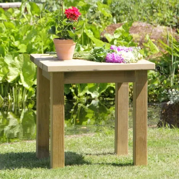 Square Side Table - Natural, Softwood