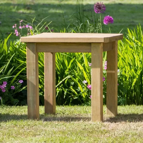 Square Side Table - Natural, Softwood