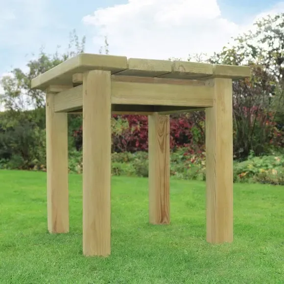 Square Side Table - Natural, Softwood