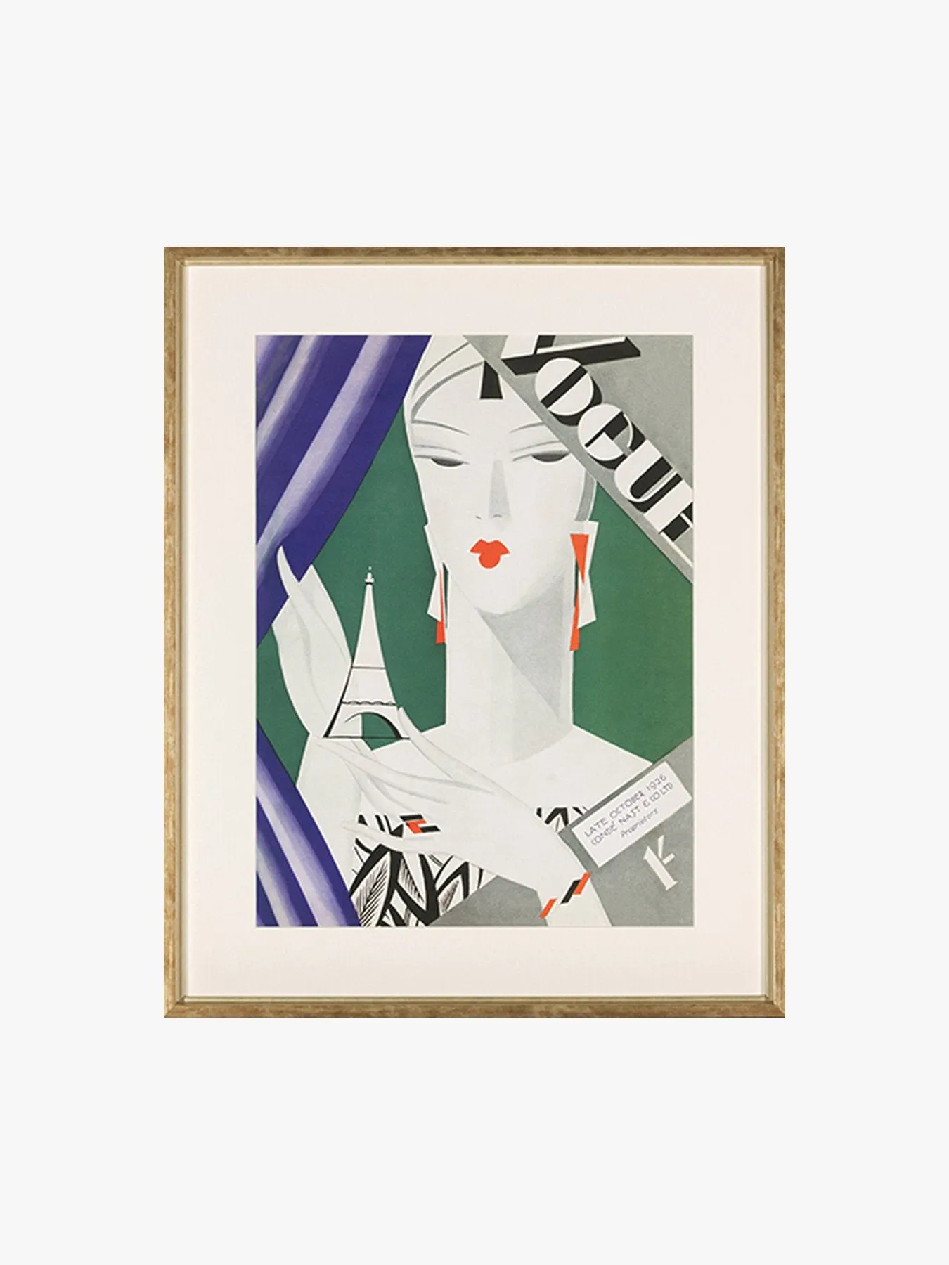 Art Deco Wall Print - Gold, Multi-Color image