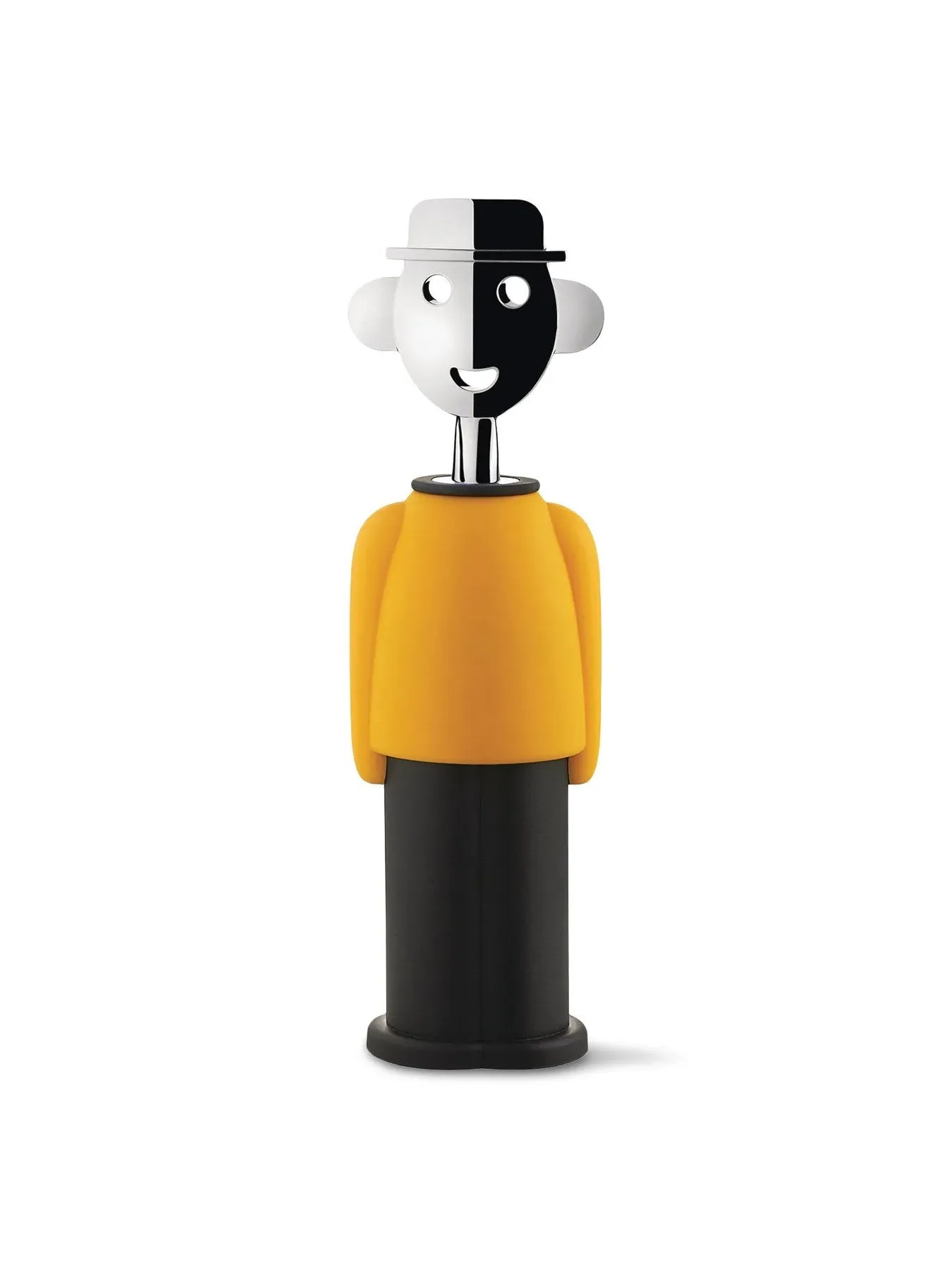 Corkscrew with Chrome Detail - Yellow, Resin image