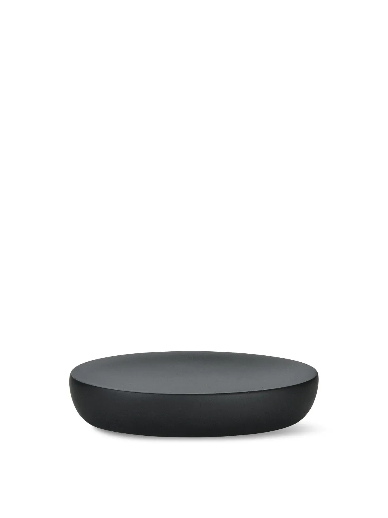 Oval Soap Dish - Black, Matte Finish image