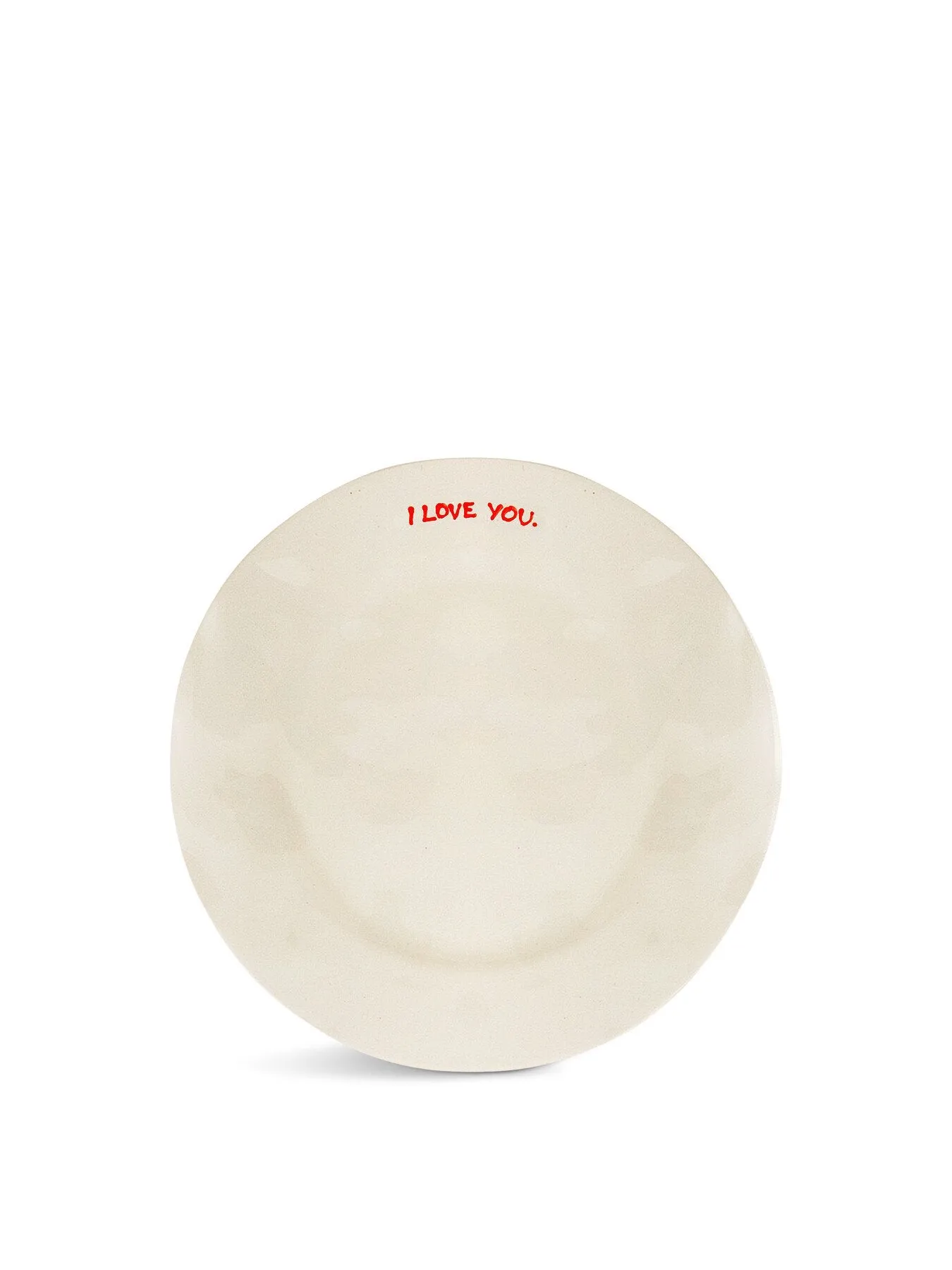 Breakfast Plate with Love Message - White Ceramic image
