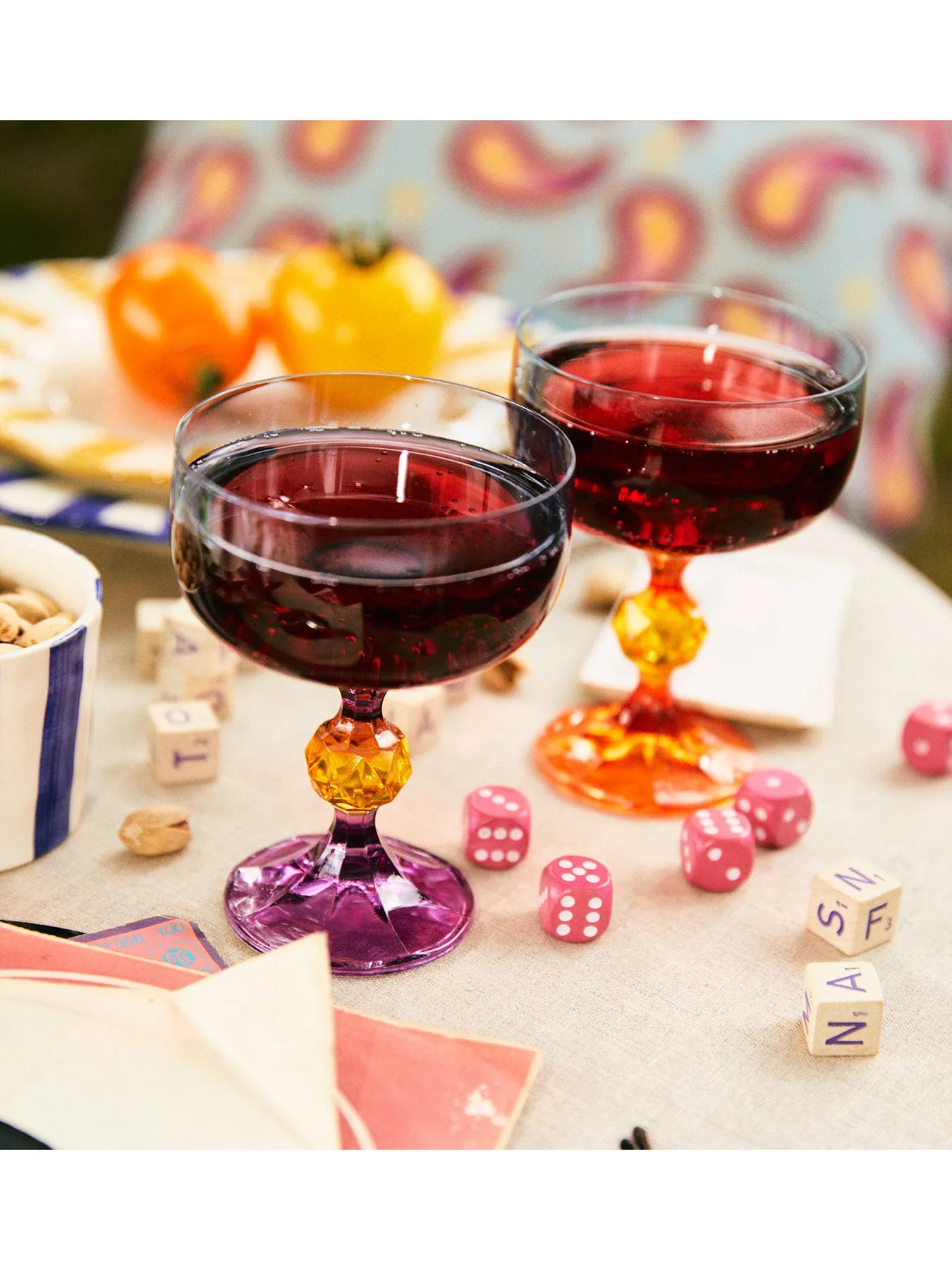 Cocktail Glass Set - Multicolour, Crystalline