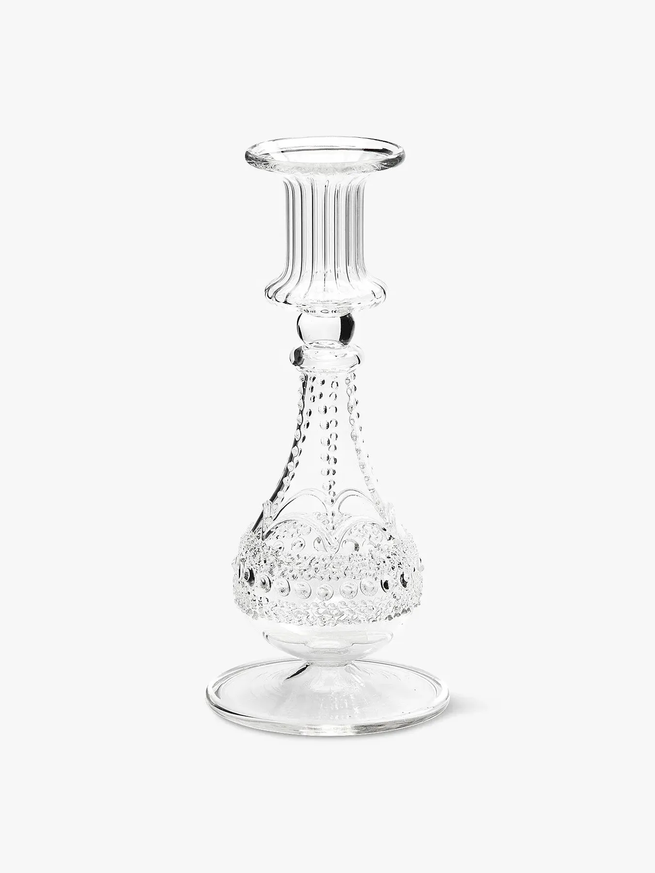 Glass Candle Holder - Clear Glass image