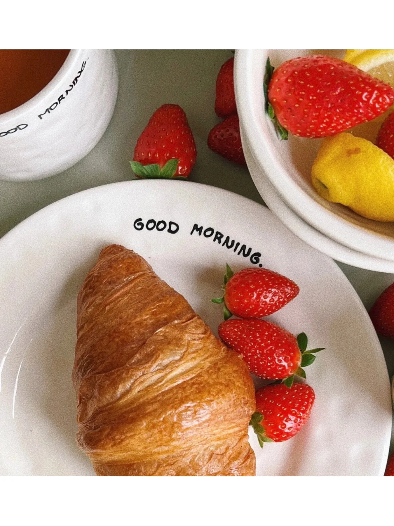 Round Breakfast Plate - White, Ceramic