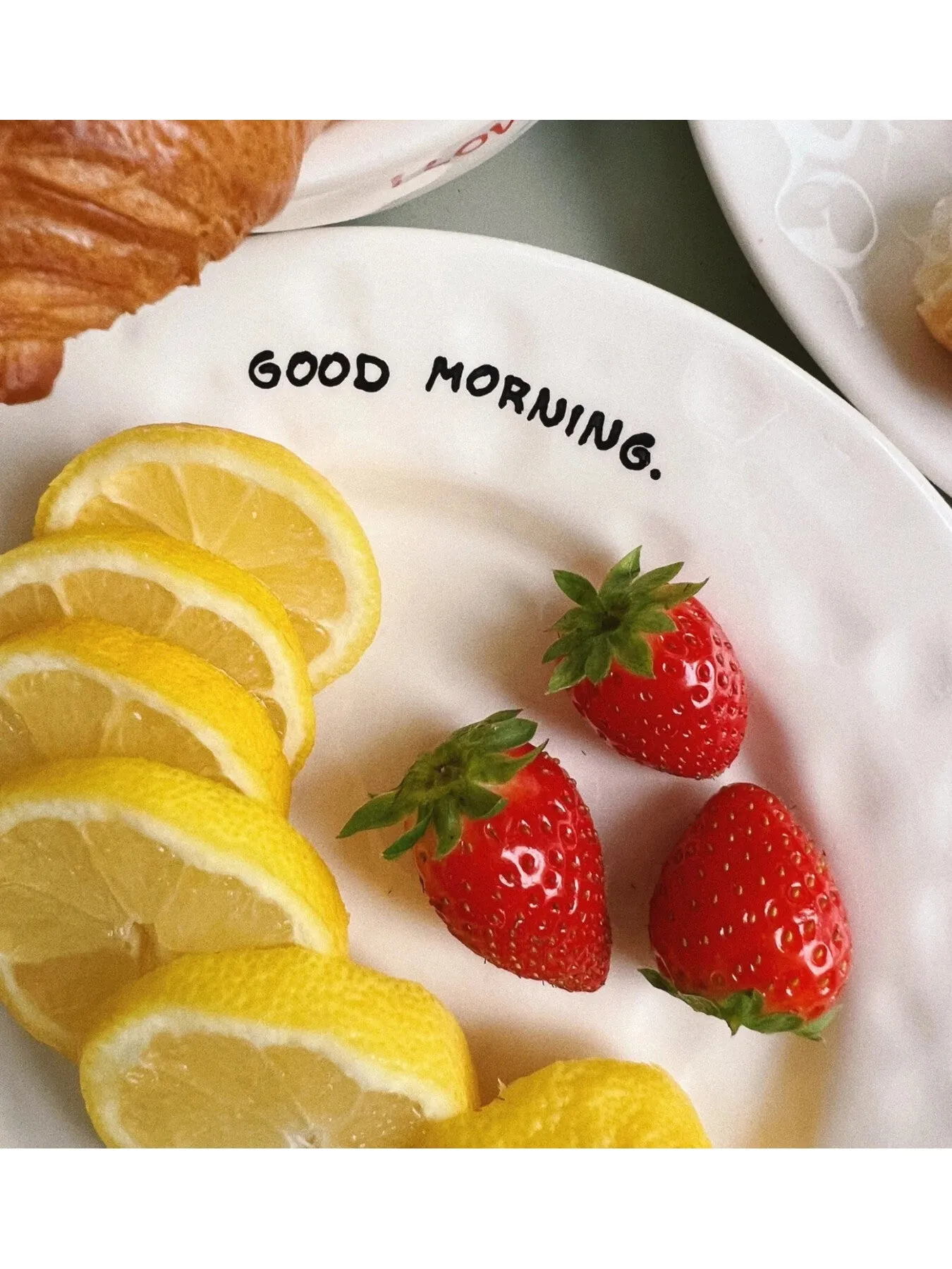 Round Breakfast Plate - White, Ceramic