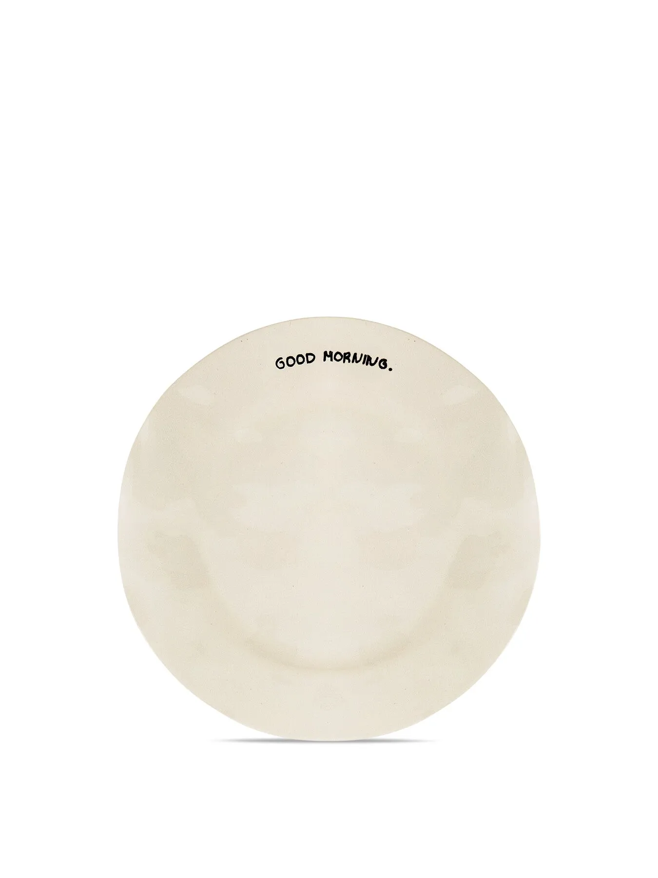 Round Breakfast Plate - White, Ceramic image