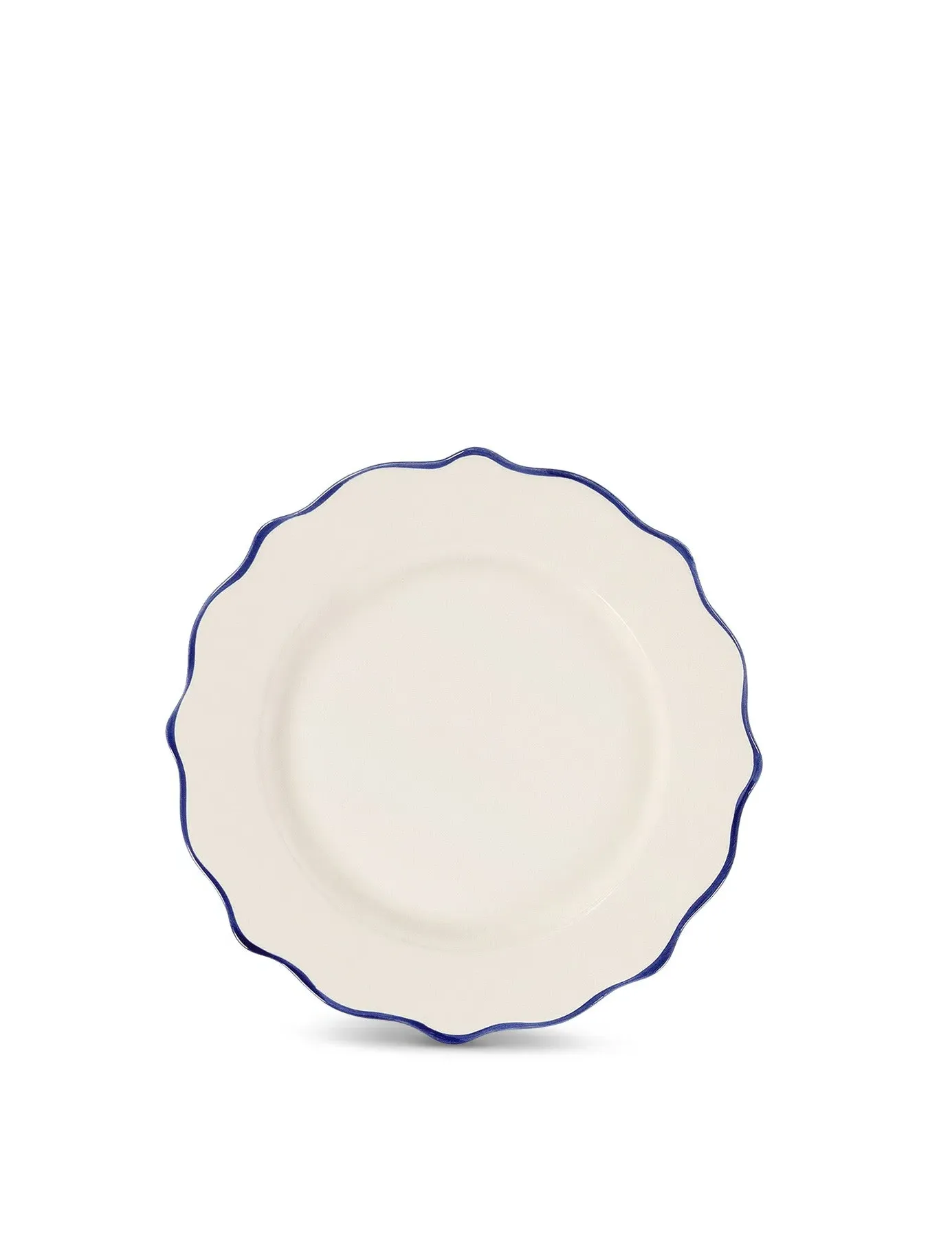 Scalloped Dinner Plate - Marine Blue, Ceramic image
