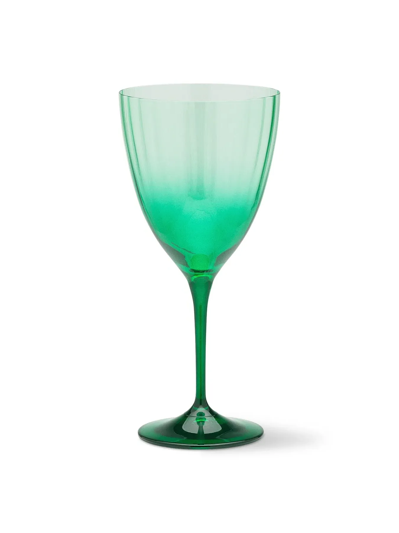 Wine Glass with Faded Design - Green, Glass image