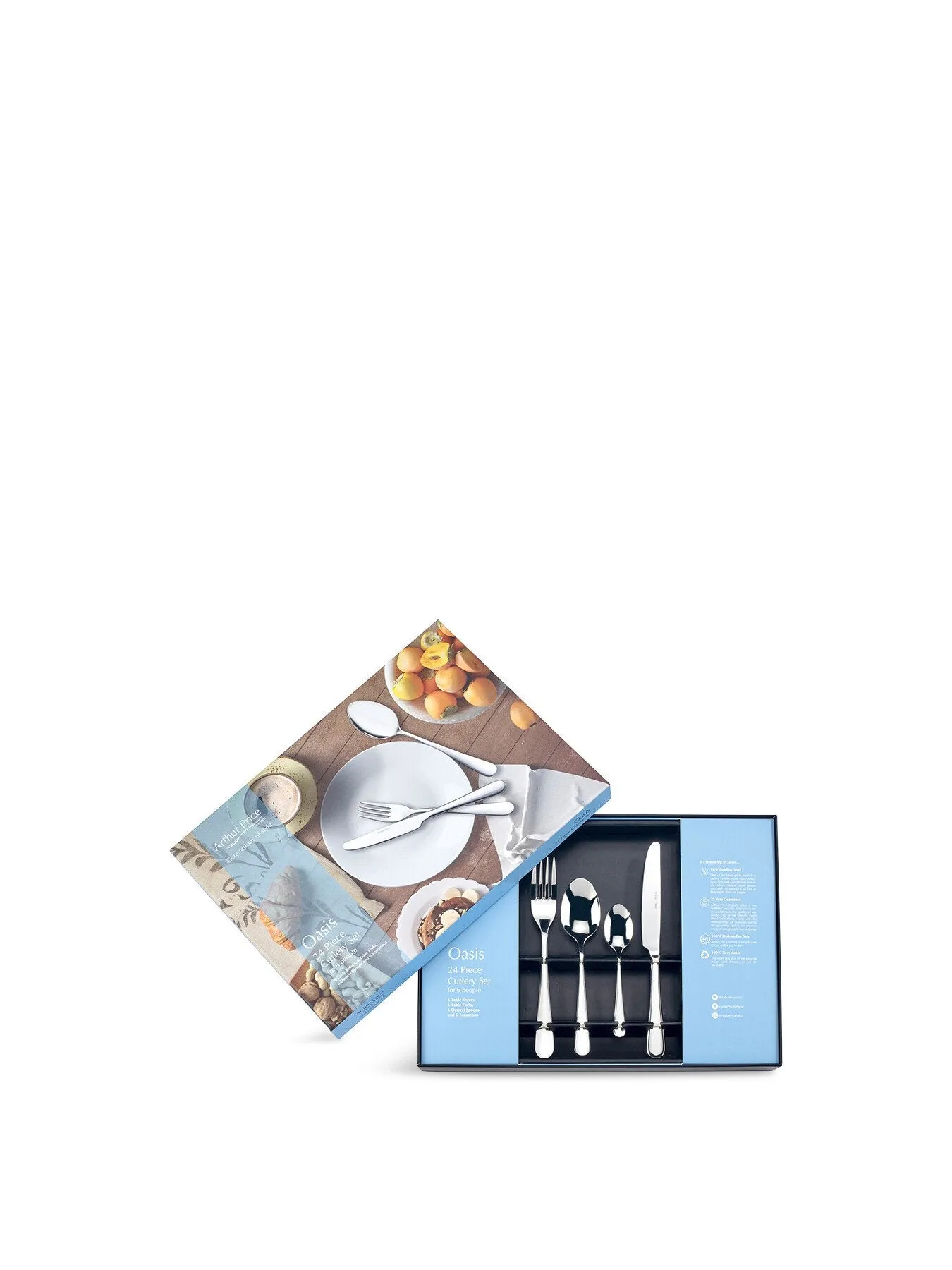24-Piece Cutlery Set - Silver, Stainless Steel image