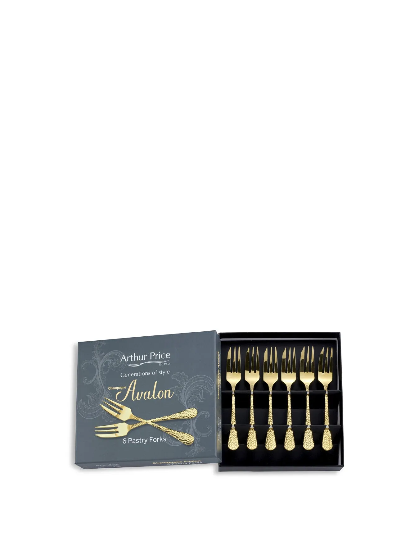 6-Piece Pastry Fork Set - Champagne, Steel image